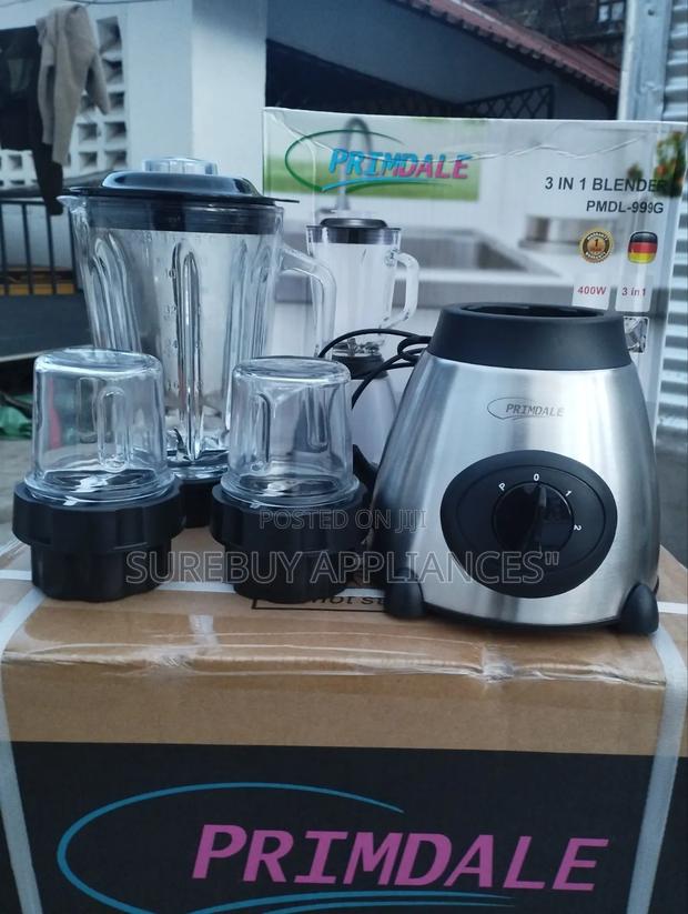 Primdale 3-in-1 Glass Jar Blender 1.5l 400w With Grinder Mill
