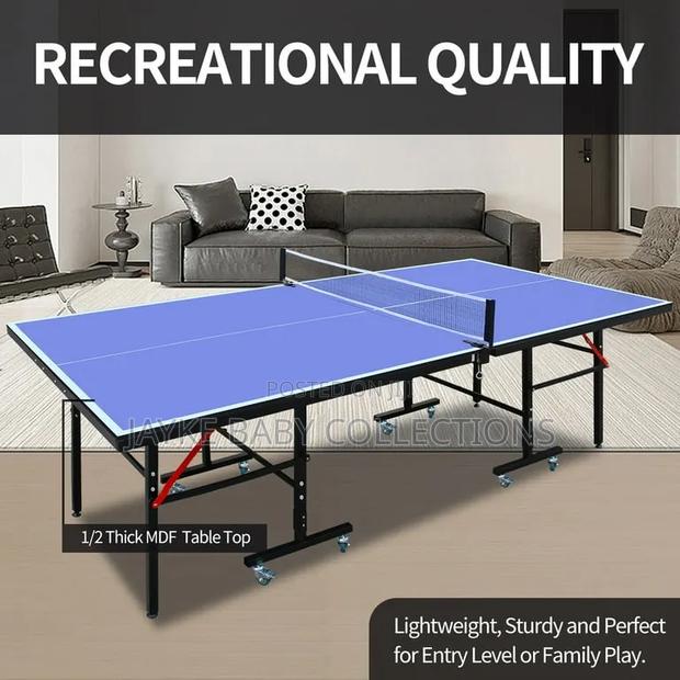 Foldable Table Tennis Table – Fun Indoor Games Fitness