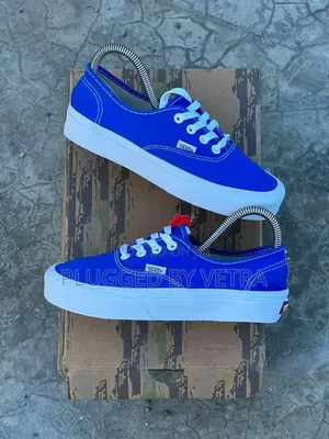 Vans Off the Wall Rubbers-Sky Blue Colourway With Canvas Upper Layer.