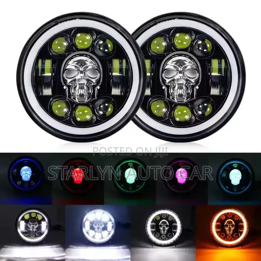 7-Inch Skull Led Headlights – Ultimate Custom Style Performance