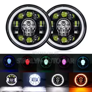 7-Inch Skull Led Headlights – Ultimate Custom Style Performance