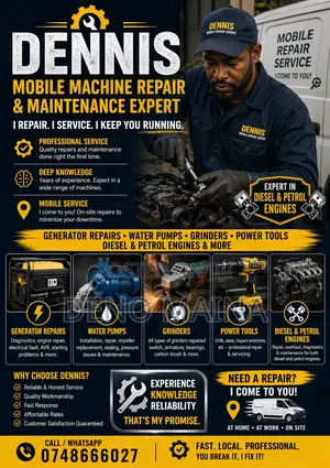 Generator,Concrete Mixer Vibrator, Crane,Drill Repair Work