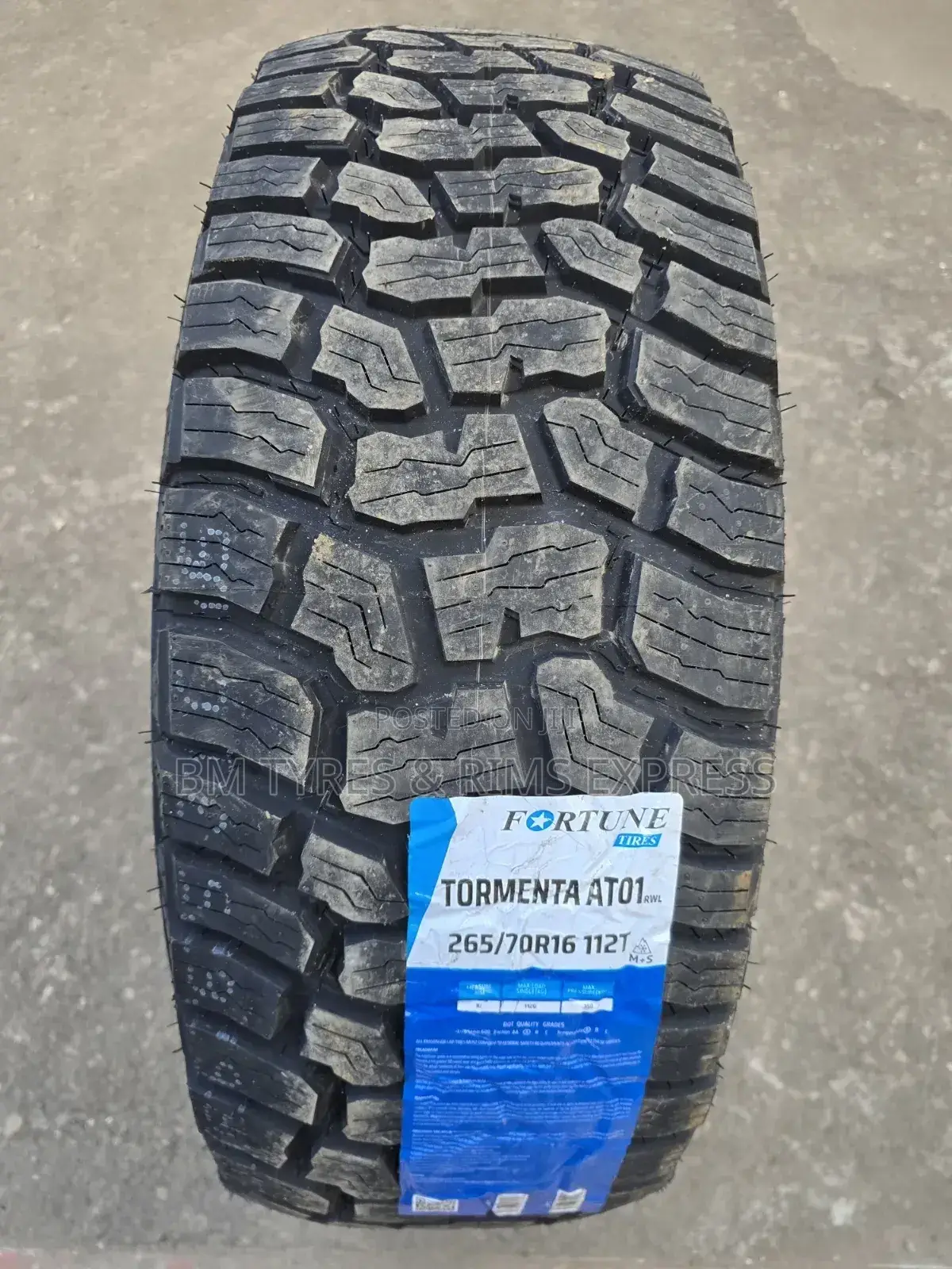 265 /70 R16 Fortune Tyres (Tormenta) All Terrein.