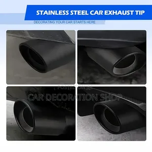 Black Exhaust Tip With Adjustable Design to Fit Most Pipe Sizes