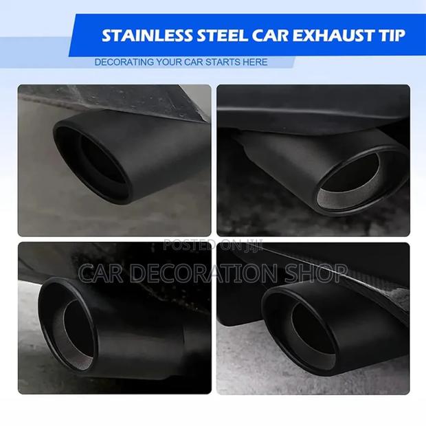 Black Exhaust Tip With Adjustable Design to Fit Most Pipe Sizes
