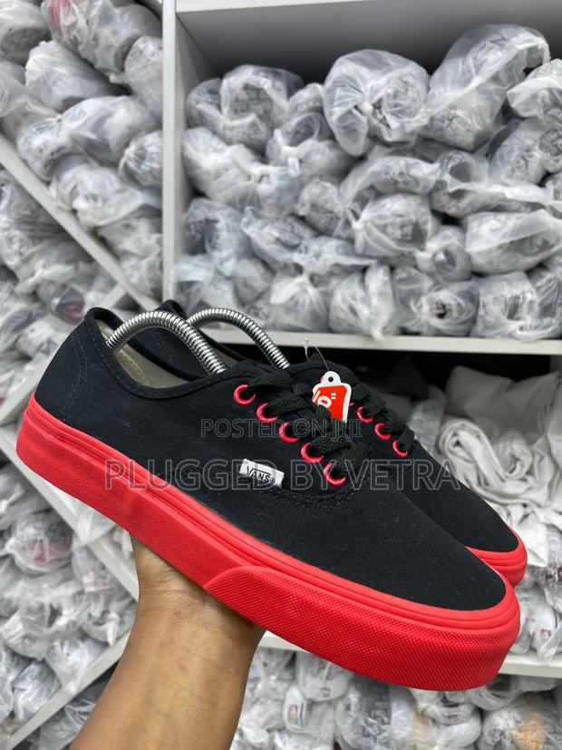 Vans Plain Rubbers in *Red and Black Colourway*. - thumbnail 2