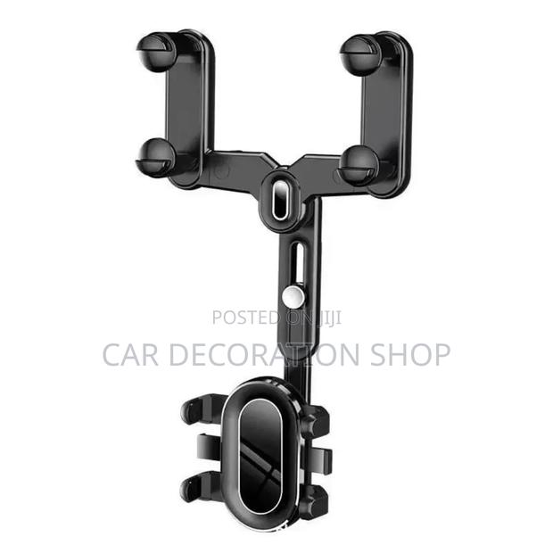 360° Rotating Car Phone Holder Mount on Rearview Mirror