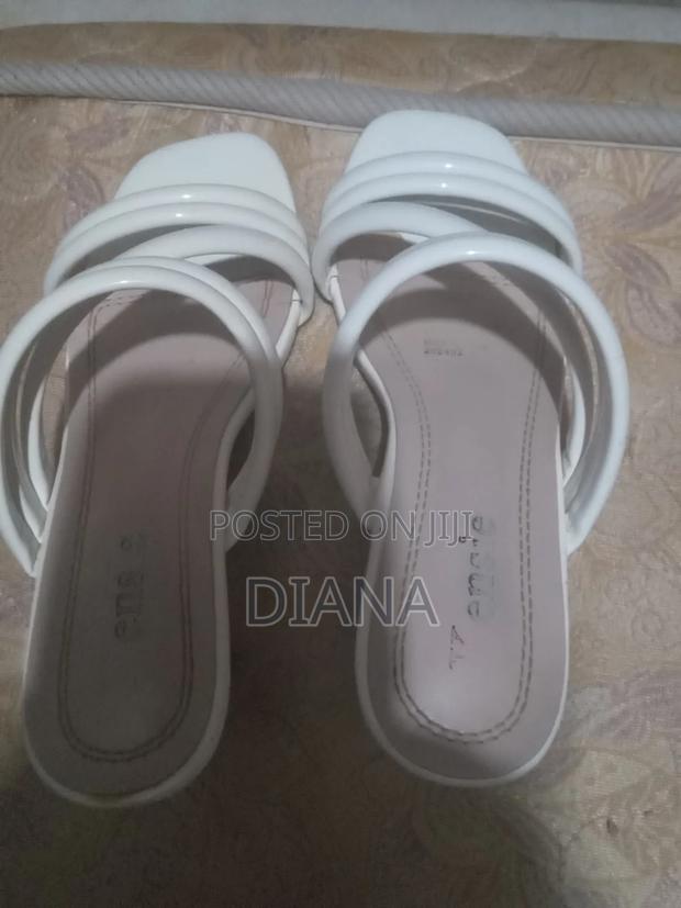 White Spiral Ankle Strap Stiletto Heels - thumbnail 2
