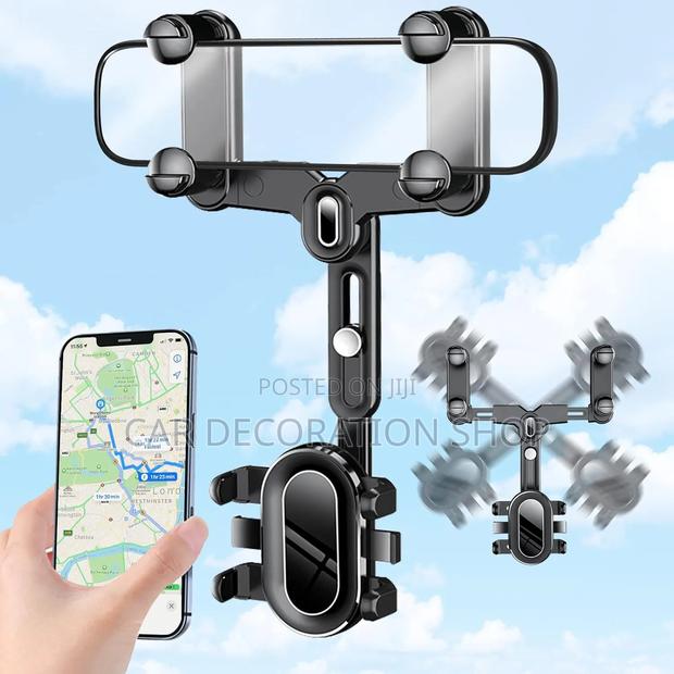 Dashboard Clear Obstruction Rearview Mirror Phone Mount