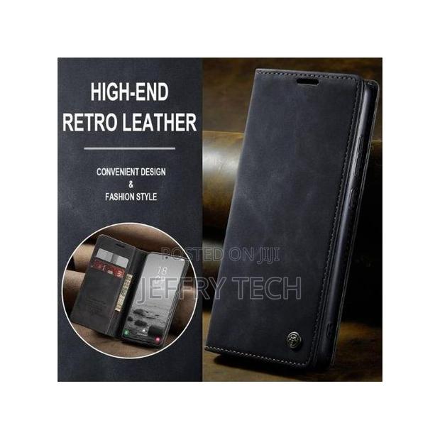 Samsung Galaxy Z Fold 4 Retro Flip Wallet Suede Leather Cover Case, Al