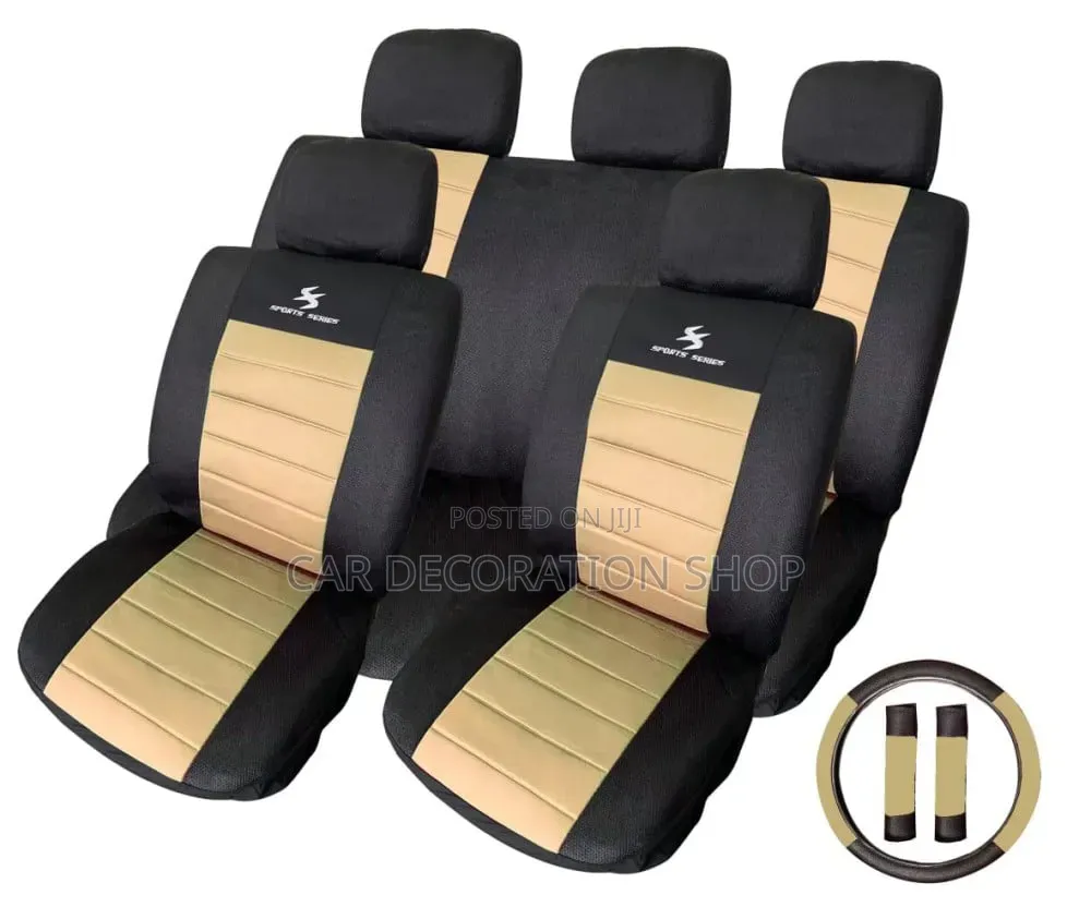 Baije_black Sportseries Polyester Fabric Foam Lining Durable Seatcover