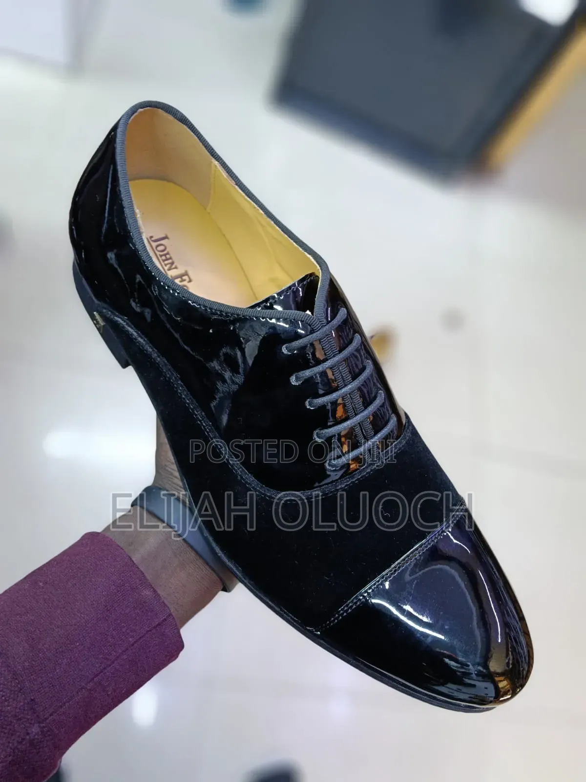 John Foster _Oxford_ Leather _Wetlook_ Sizes ;39,40,41,42, 43, 44, 45