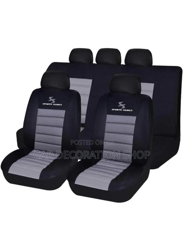 Sport Series Seat Cover With Matchy Steering,Seat Belt,Headrest Pillow