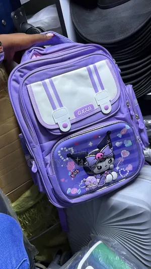 Purple Cartoon Themed Girls School Bag Backpack for Grade 1 to 5