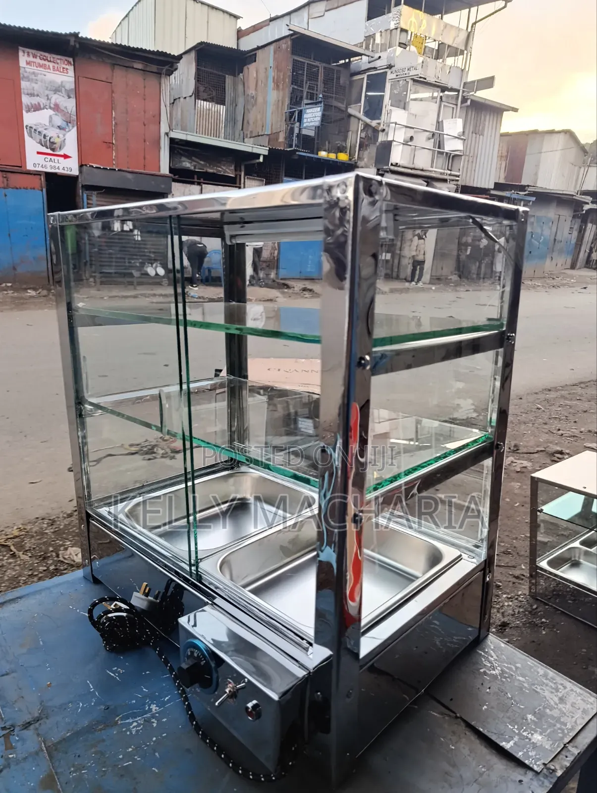 Stainless Three Layers Medium Sizes Food Warmers and Display