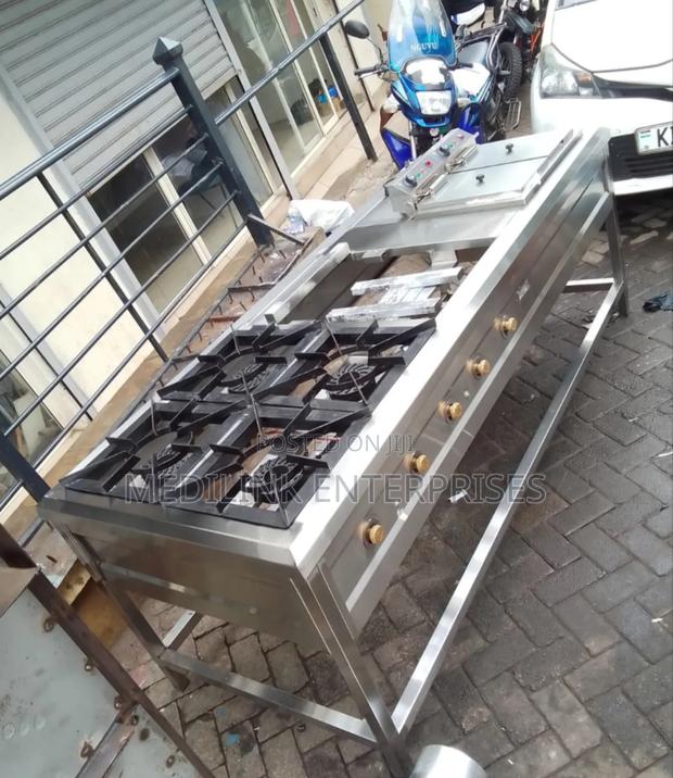 Commercial Combined Cooker(4-Burner+Grindle+ Double Fryer)