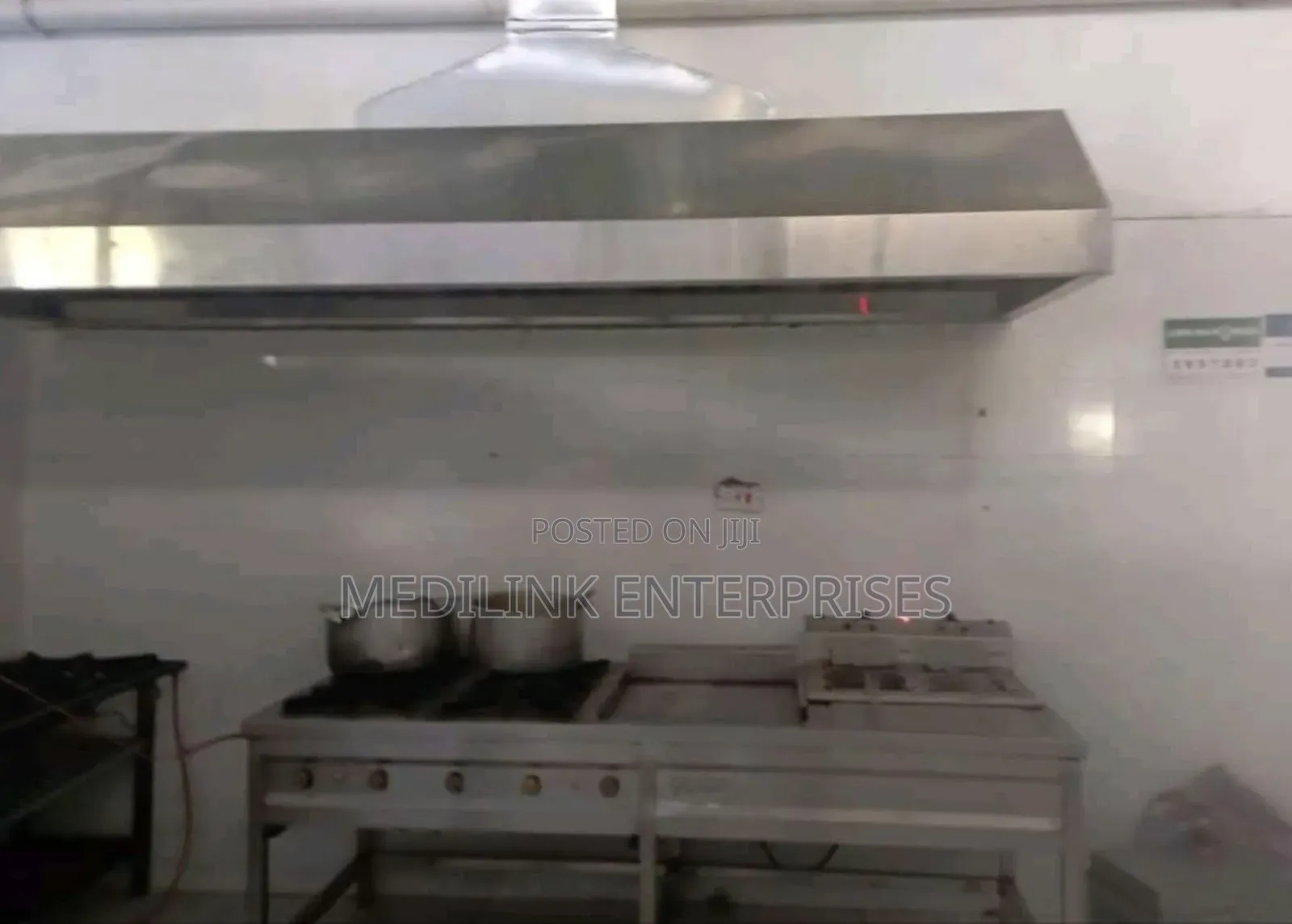 Stainless Steel Cooker(2-Burner+Grindle+Fryer)+Hood