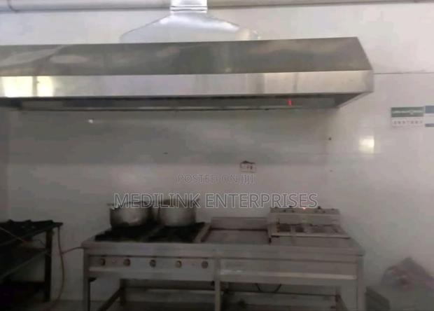 Stainless Steel Cooker(2-Burner+Grindle+Fryer)+Hood