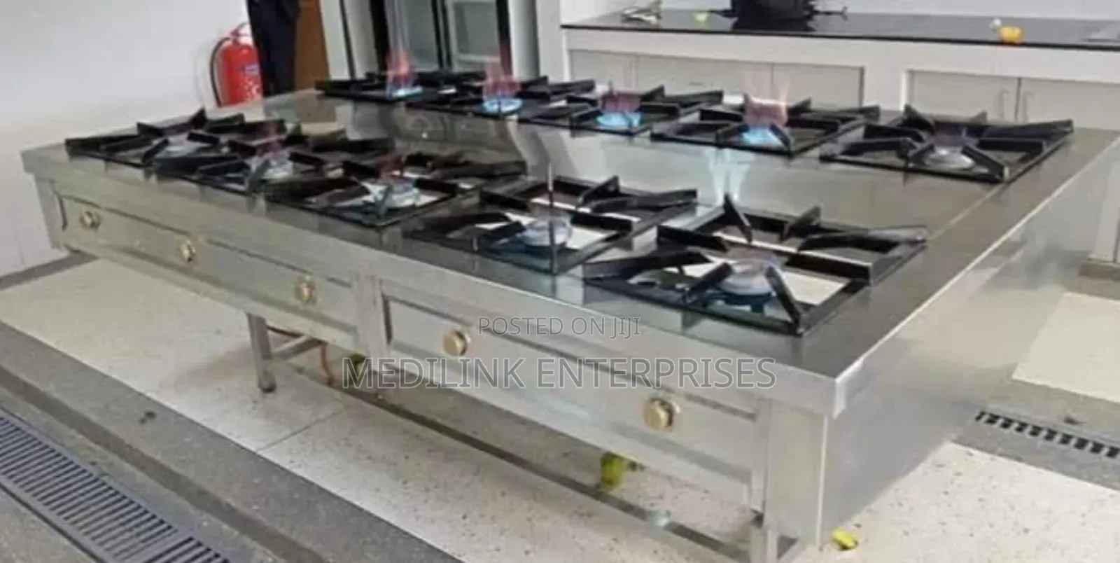 Combined Stainless Steel 10-Burner Cooker (High Pressure