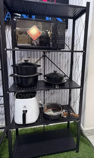 5 Layer Big Size Foldable Metallic Kitchen Rack
