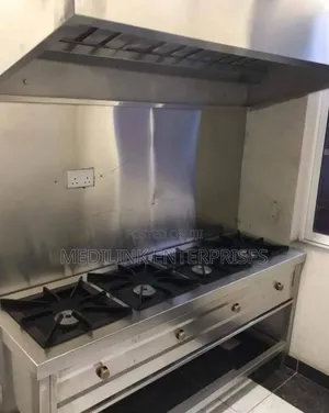 Modern Stainless Steel Commercial 4+Burner Cooker+Hood)