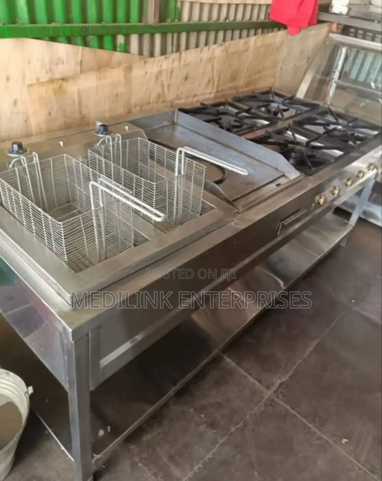 Double Fryer,+Grindle+4 Burner Cooker