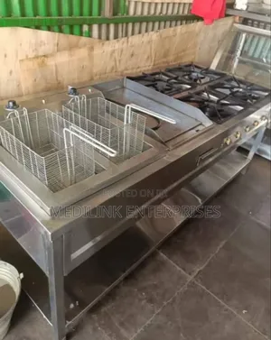 Double Fryer,+Grindle+4 Burner Cooker