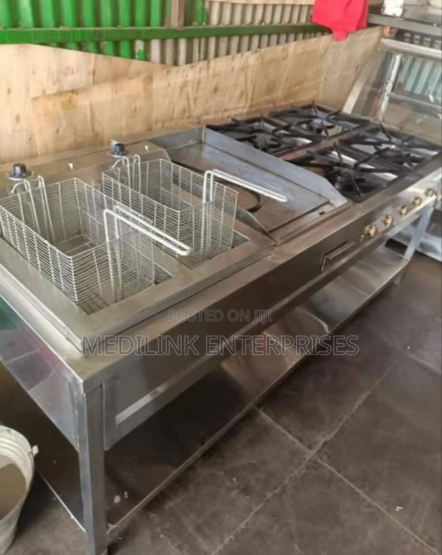 Double Fryer,+Grindle+4 Burner Cooker