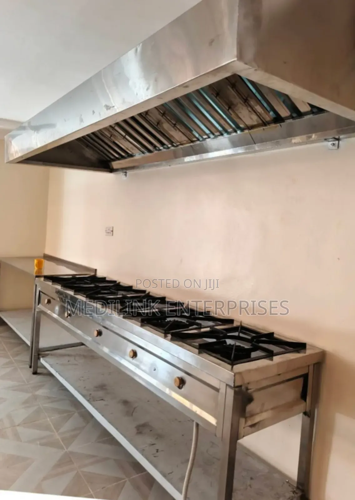 Stainless Steel 5-Burner Cooker+ Hood+Installation