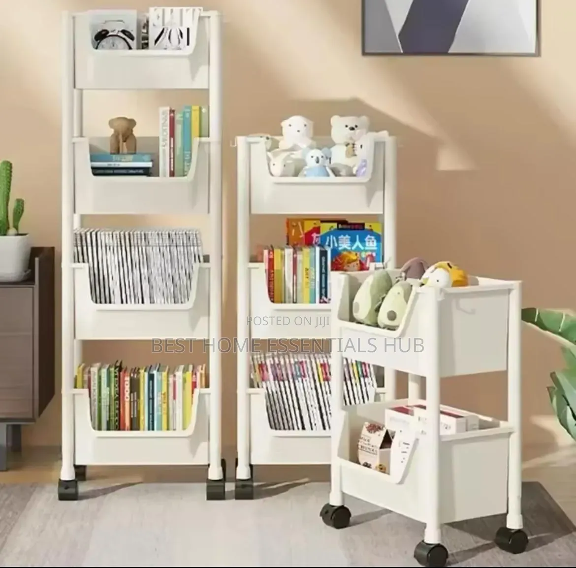 *4-Layer Trolley Bookshelf / Kitchen Storage Rack*