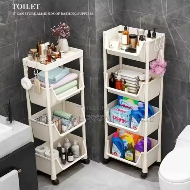 *4-Layer Trolley Bookshelf / Kitchen Storage Rack* - thumbnail 5