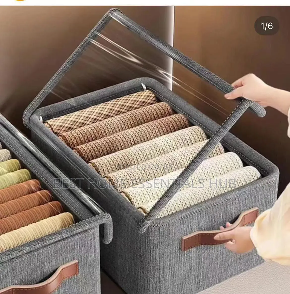 Hard Fabric Collapsible Closet Organizer With a Cover* 50*30*26*