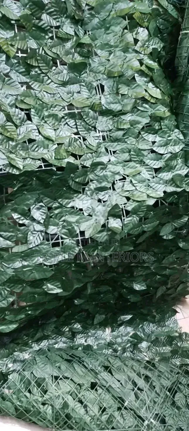 Outdoor Privacy Screen With Green Leaves