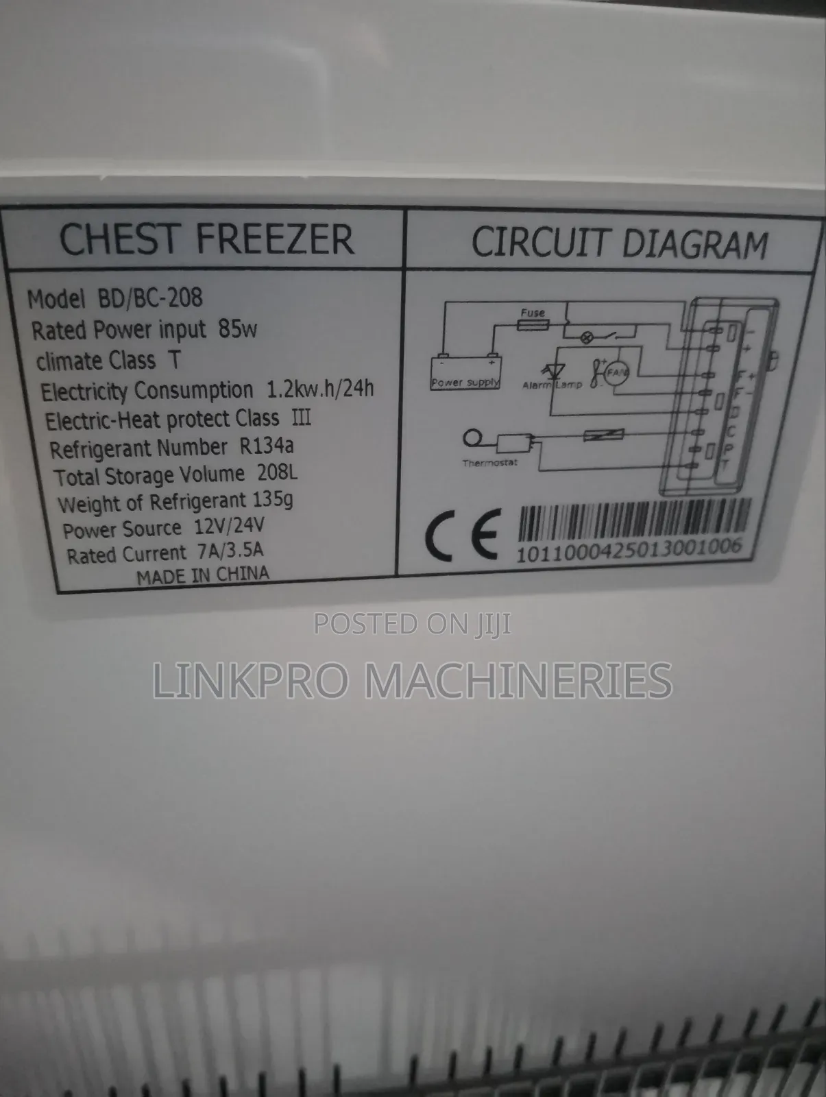 208 Litres Dc Class a Chest Freezer