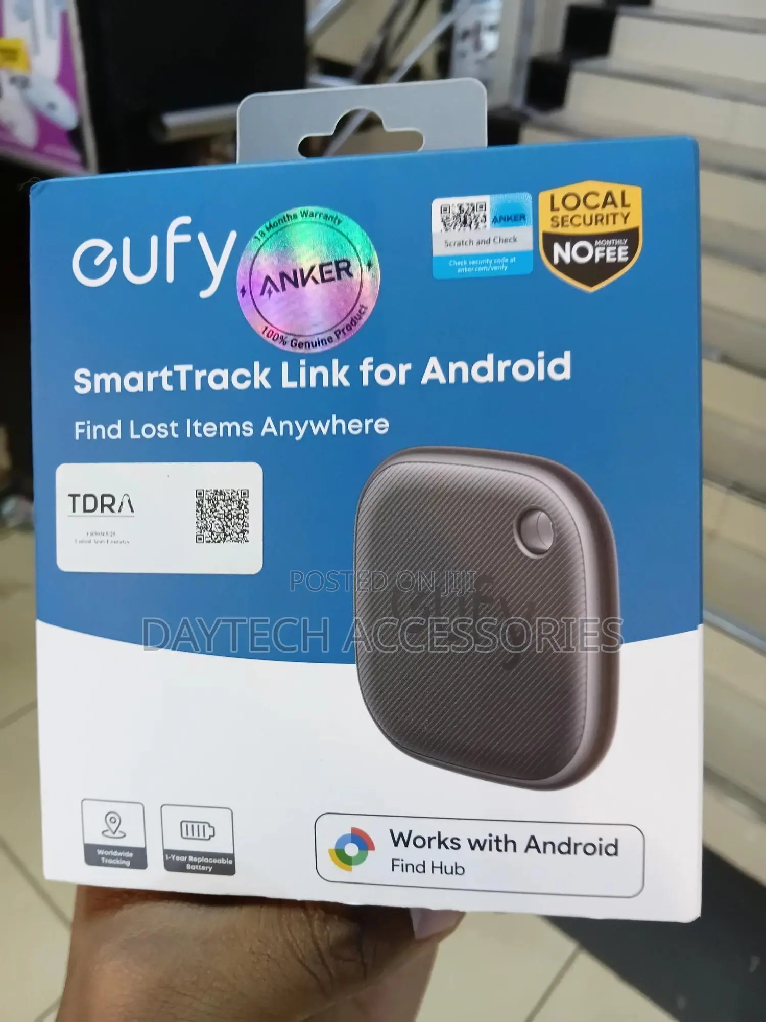 Eufy Security Smarttrack Link Bluetooth Tracker for Android Devices.