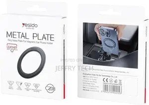 Yesido C208 Magnetic Car Mount Metal Plate Ring, Black