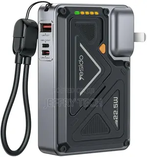 Yesido -Yp89 5-in-1 Ac+Dc 15w Wireless Charging 10,000mah 22 Powerbank
