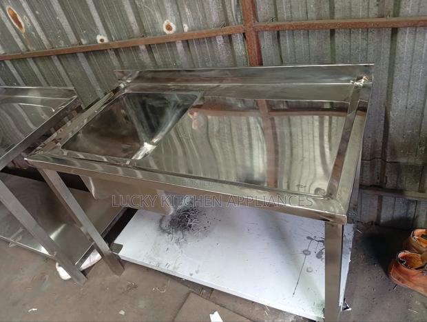 Pure Stainless Steel Single Bowl Sink. - main view