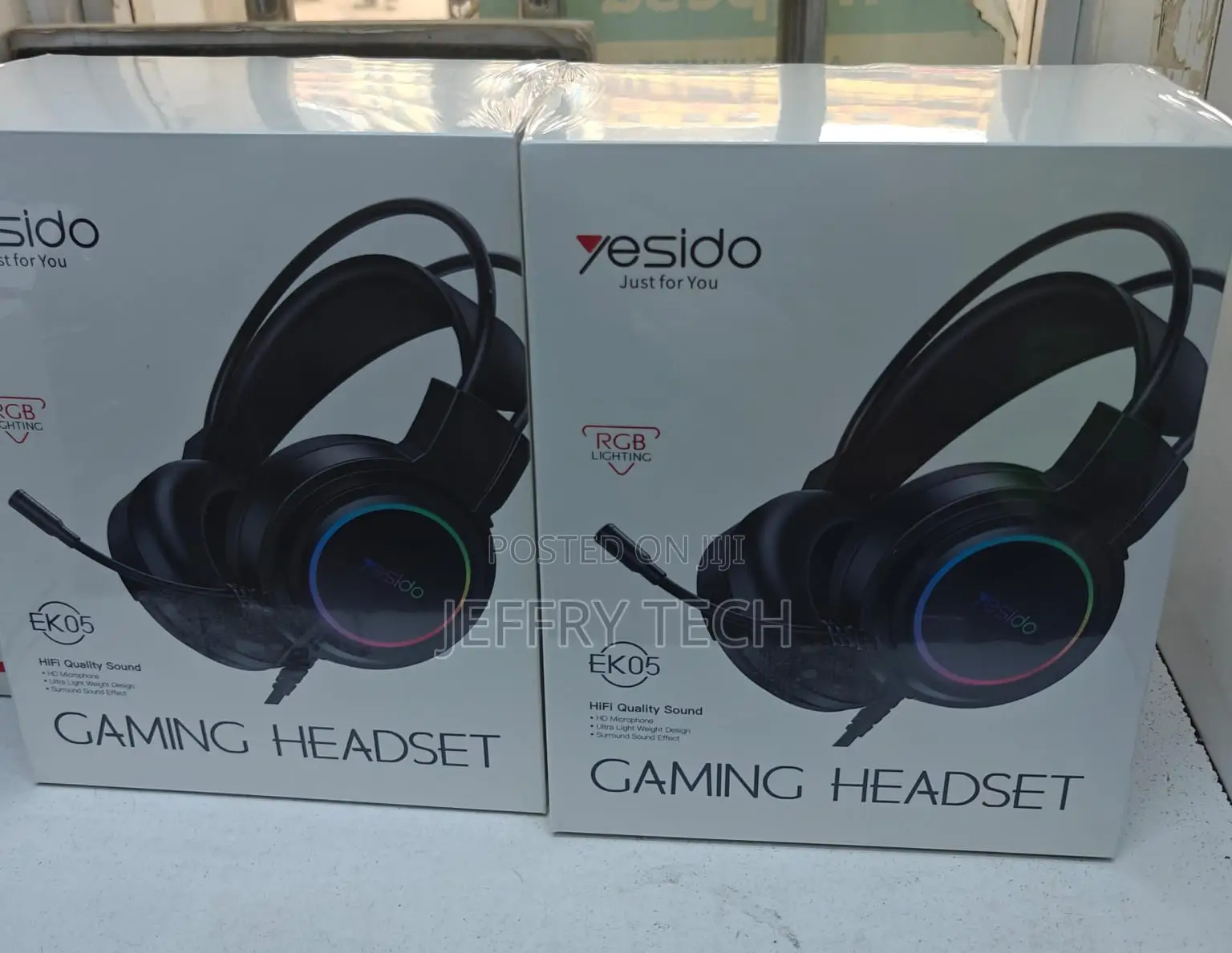 Yesido Ek05 Usb Wired RGB Light Gaming Headset With Mic, Cable Length: