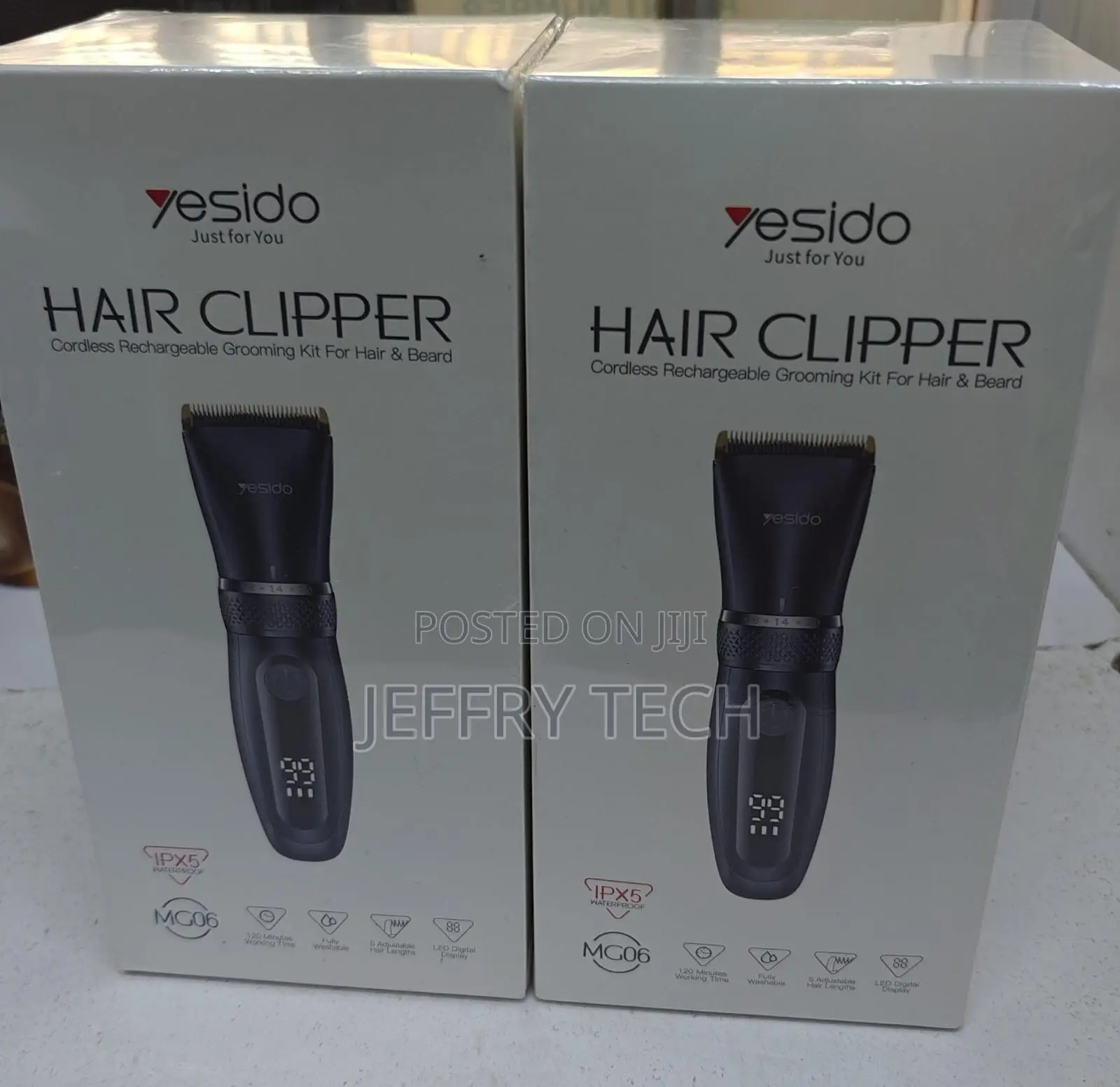 Yesido Mg06 Hair Clipper Cordless Hair Grooming Rechargeable Trimmer-