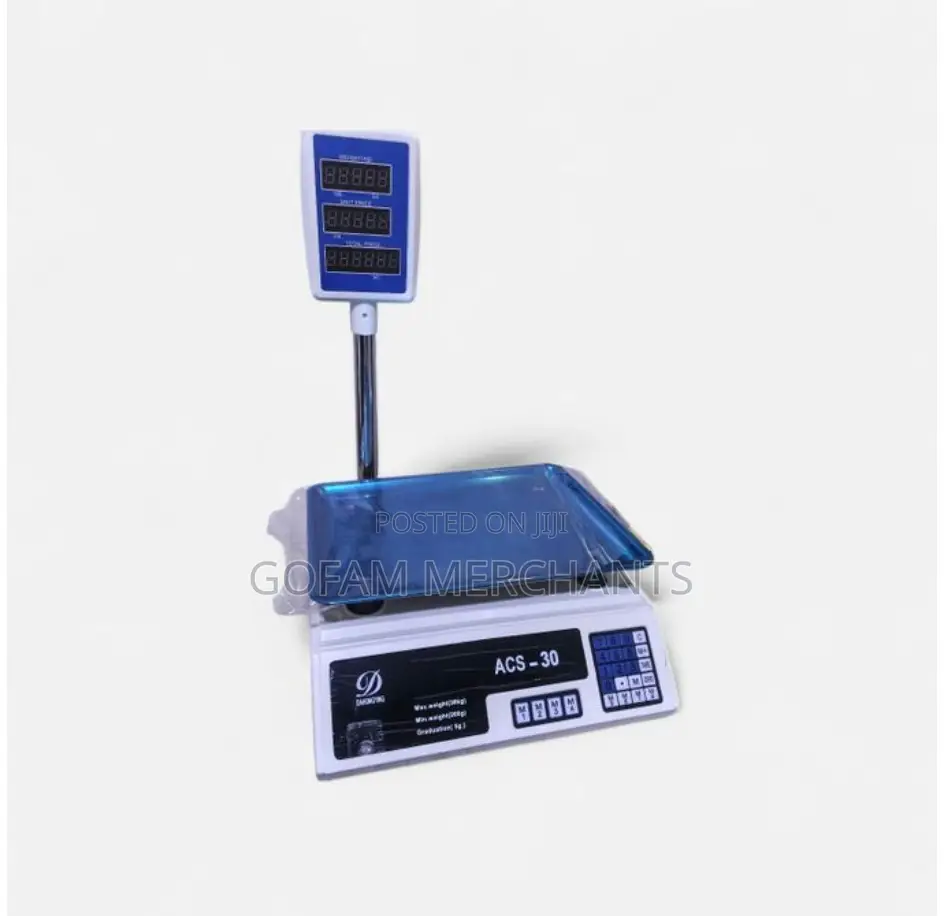 Acs Commercial Electronic Price Computing Scale With LCD Display