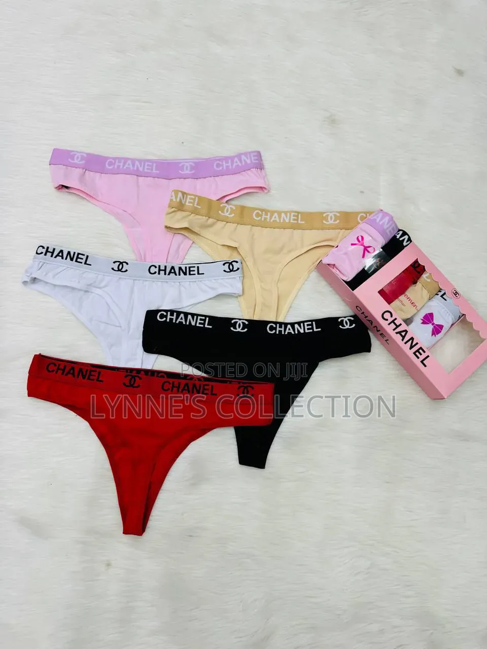 Channel Cotton Thongs. 5 PCS