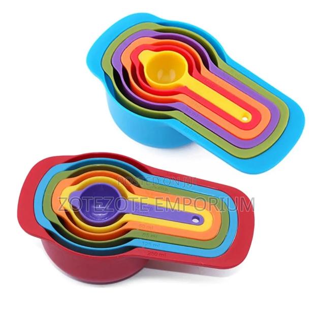 Colourful Nesting Measuring Cups and Spoon Set - thumbnail 3