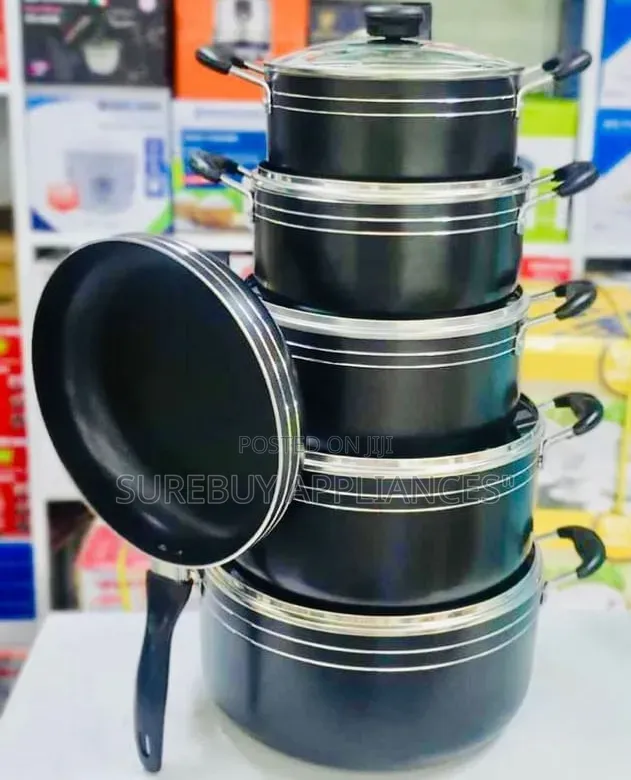 Tc 14 Piece Nonstick Sufuria Set With Frying Pan Glass Lids