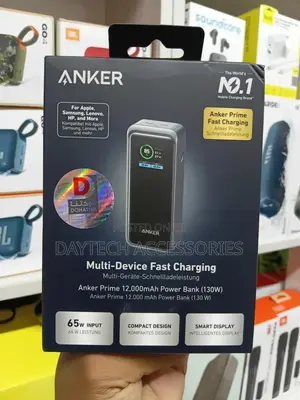This Is An Anker Prime 12,000mah Power Bank (130w) In A Black Box