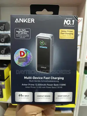 This Is An Anker Prime 12,000mah Power Bank (130w) In A Black Box