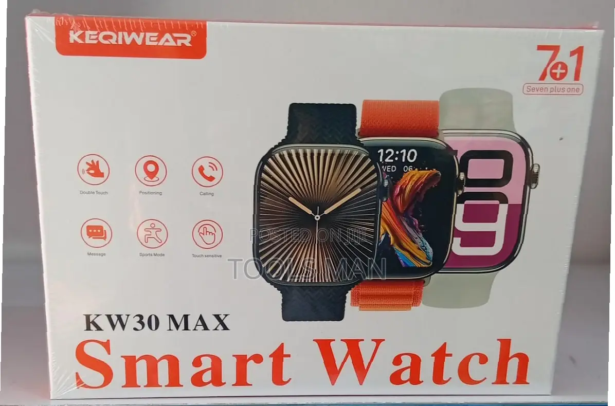 Keqiwear Kw30 Max Series 10 Smart Watch: 7+1 Straps, Bt Call, 2.02" Hd