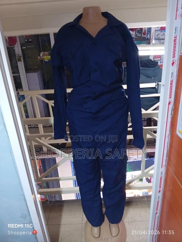 Navy Blue Plain Overall - main view
