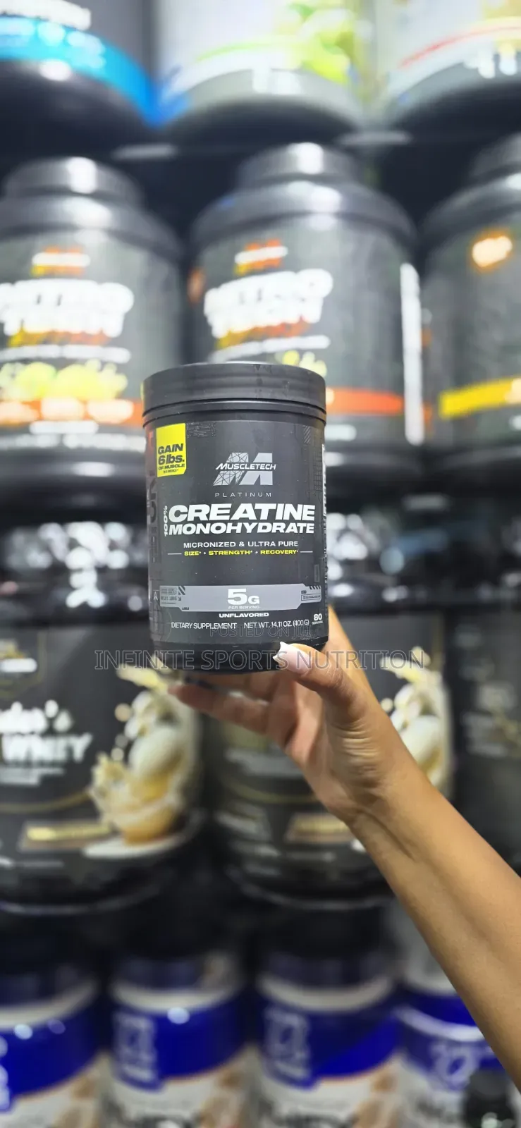 Mt 100%Platinum Creatine 400g 80 Scoops