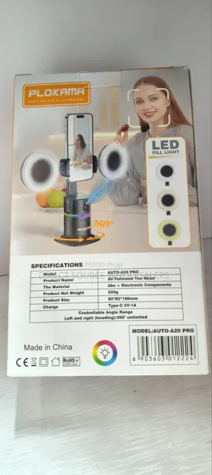 Ai Auto Tracking Gimbal Plokama A20 Pro 360° Face Tracking.